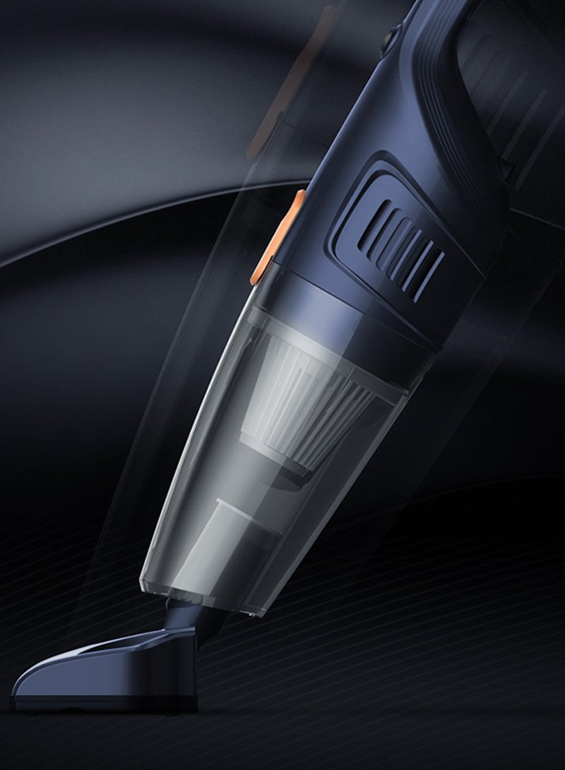 Vacuum Cleaner, Light Weight Handheld Vacuum Cleaner, 12kPa Strong Suction, Three Brush Heads, Triple Layer Filtration, 1.2L Large Dust Cup, Washable Filter and Easy to Assemble - 1.2 L 600 W DX115C-Pro Blue