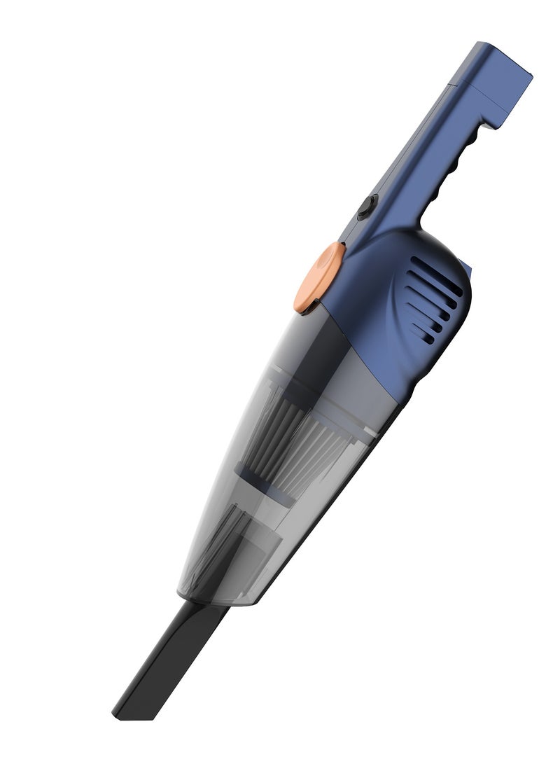 Vacuum Cleaner, Light Weight Handheld Vacuum Cleaner, 12kPa Strong Suction, Three Brush Heads, Triple Layer Filtration, 1.2L Large Dust Cup, Washable Filter and Easy to Assemble - 1.2 L 600 W DX115C-Pro Blue