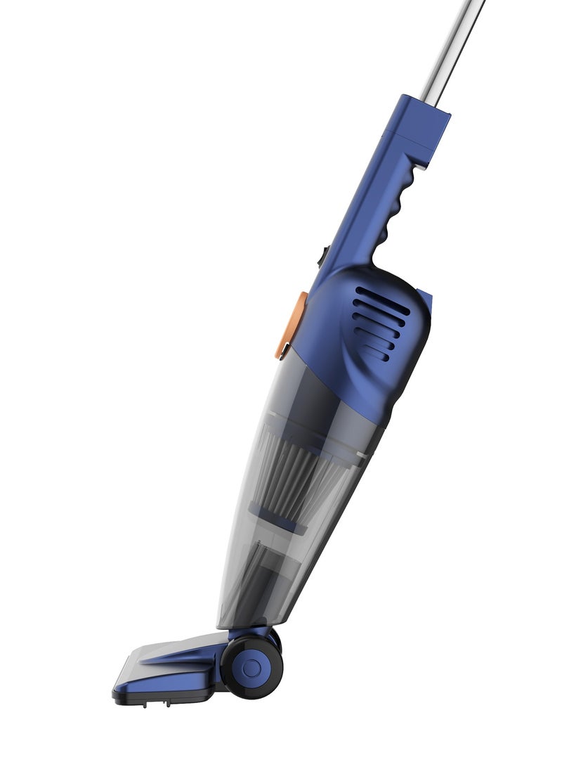 Vacuum Cleaner, Light Weight Handheld Vacuum Cleaner, 12kPa Strong Suction, Three Brush Heads, Triple Layer Filtration, 1.2L Large Dust Cup, Washable Filter and Easy to Assemble - 1.2 L 600 W DX115C-Pro Blue