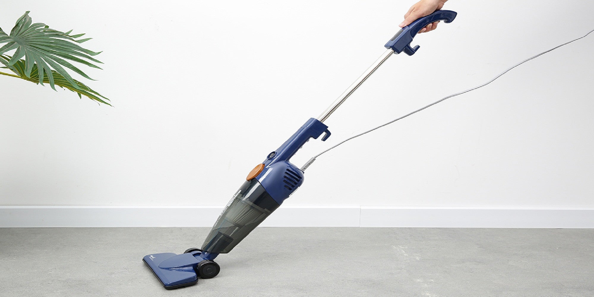 Vacuum Cleaner, Light Weight Handheld Vacuum Cleaner, 12kPa Strong Suction, Three Brush Heads, Triple Layer Filtration, 1.2L Large Dust Cup, Washable Filter and Easy to Assemble - 1.2 L 600 W DX115C-Pro Blue