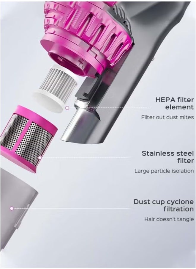 4 in 1 Cordless Vacuum Cleaner,10000Pa UV Mite Removal, Stick Handheld Vacuum Cleaner Ultra Quiet,Lightweight Vacuum Cleaner with HEPA Filter For Home/Car/Pet and Carpet Cleaning