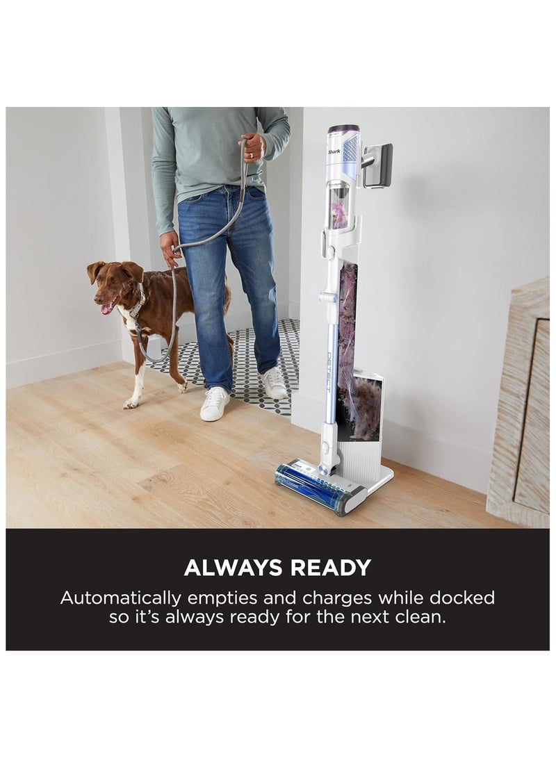 Detect Clean & Empty Cordless Pet Vacuum Cleaner, Three Deep-Cleaning, Up To 60 Mins Of Run-Time 180 W IW4611MET Cloudy Blue