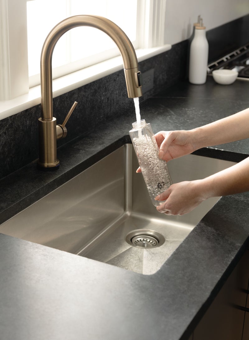 SteamPickUp 3-in-1 Steam Mop for Hard Floors, Chemical Free, Cleans & Separates Wet & Dry Dirt, 420ml Content, Inc. Extra Brush Roll, Storage Station & Brush Roll Holder 1230 W SD200ME White