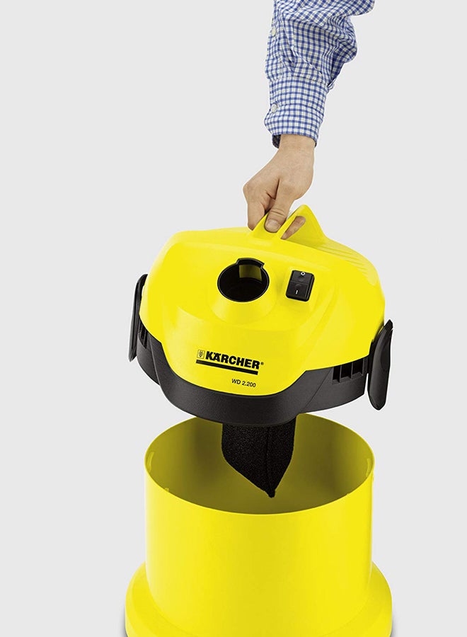Canister Vacuum Cleaner 12 L 1000 W WD 2 Yellow/Black