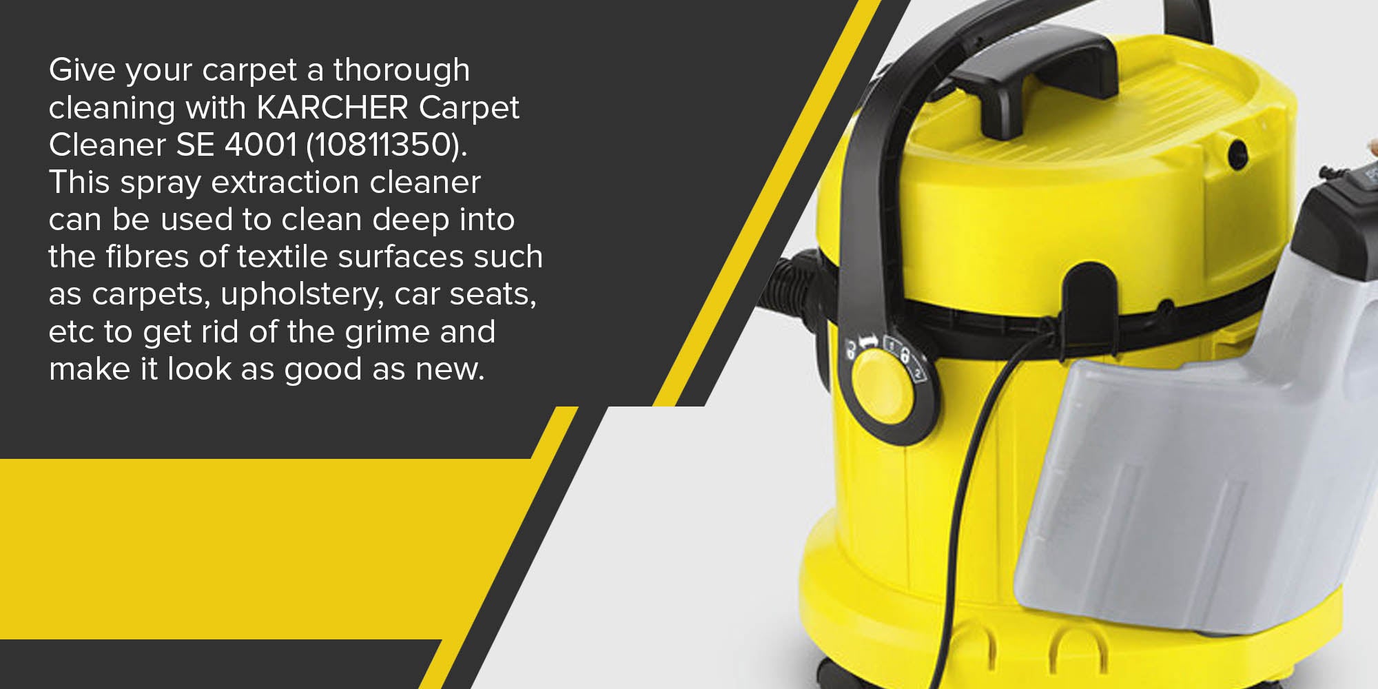 Carpet Cleaner SE 4001 4 L 10811350 Yellow/Black