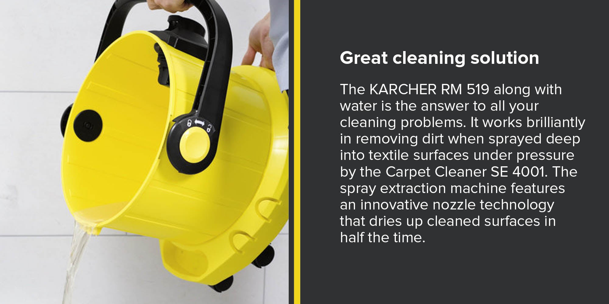 Carpet Cleaner SE 4001 4 L 10811350 Yellow/Black