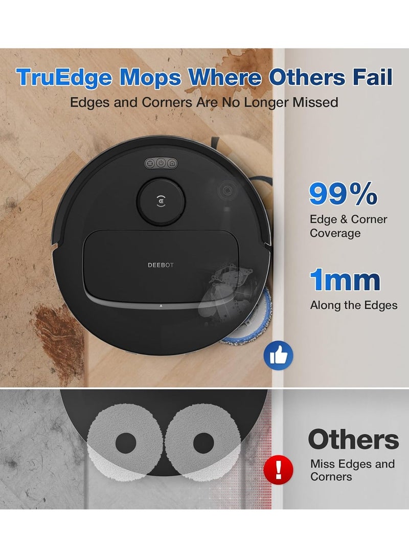 30 Pro Omni Robot Vacuum Cleaner with Station, Robot Vacuum Cleaner 10000Pa, Hot Water Cleaning and Drying, ZeroTangle 2.0 Brush, 9 mm Skid Lifting, Automatic Emptying 3.5 L 60 W YDLX11-1 Black