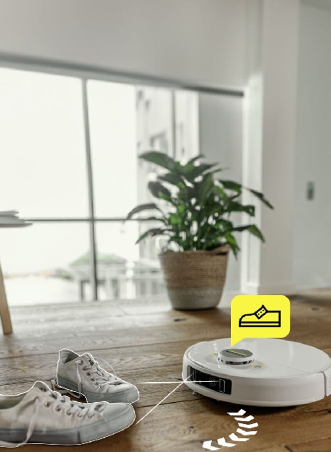 RCV Battery Powered 3 Robotic Vacuum Cleaner With Wiping Function 3.7 kg 15 W JE1.269-621 White