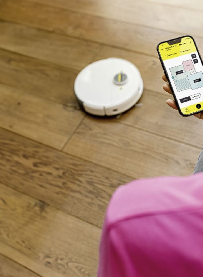 RCV Battery Powered 3 Robotic Vacuum Cleaner With Wiping Function 3.7 kg 15 W JE1.269-621 White