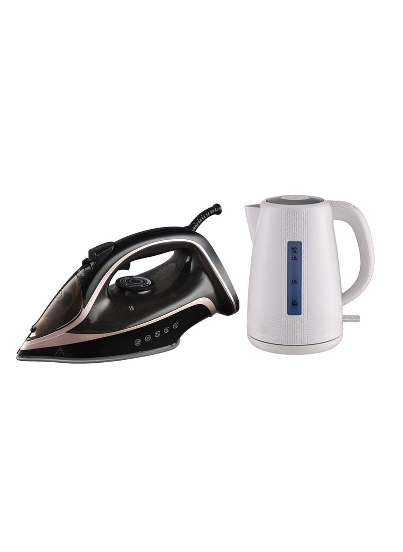 Venus Steam Iron VSI24SB + Electric Kettle 1.8 Liters