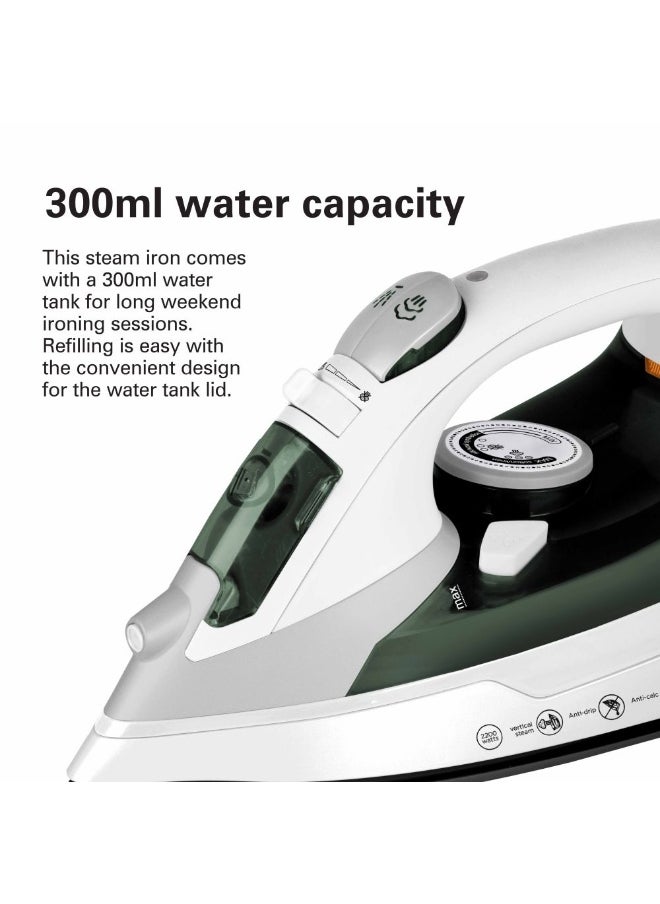 Hb Steam Iron Non Stick St2747-Me 2200W Steam Iron Flat Iron For Home - Multi Color