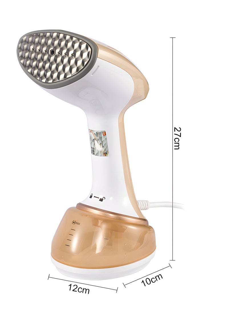 Portable Handheld Clothes Steamer, 1500W, 300ml Detachable Water Tank, Portable Steam Iron, Quick Heat-Up, Continuous Steam Output, Anti-Drip, Travel Friendly