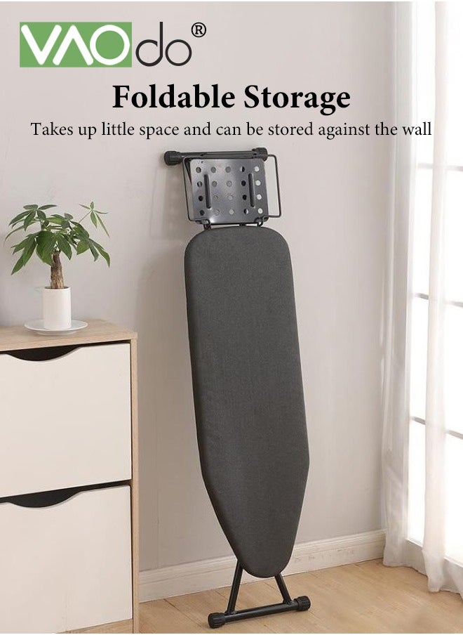 Full Size Ironing Board with Small Ironing Board, Full Metal Construction Iron Board, Removable Heat & Scorch Resistant Fabric, Cord Holder, Anti-Skid Feet, Adjustable Tabletop