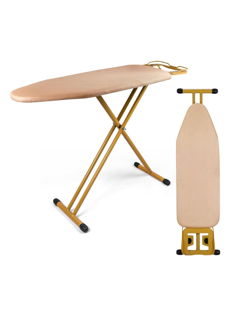 Foldable Ironing Board(44x13Inches), Stable Iron Board with 7 Levels of Height Adjustable,Anti Slip Leg Design. Space-Saving Iron Table Stand with Heat Resistant Cover