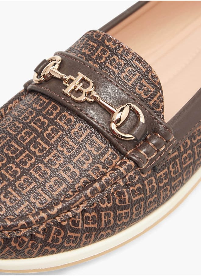 Women Solid Buckle Accent Slip-On Loafers