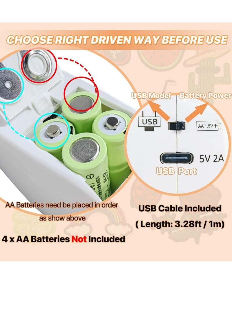 Handheld Sewing Machine, Mini Hand Sewing Machine for Beginners, 2 Speed Adjustment Electric Portable Sewing Machine, Easy to Use and Fast Stitch, Suitable for Adults, DIY, Home, Traveling