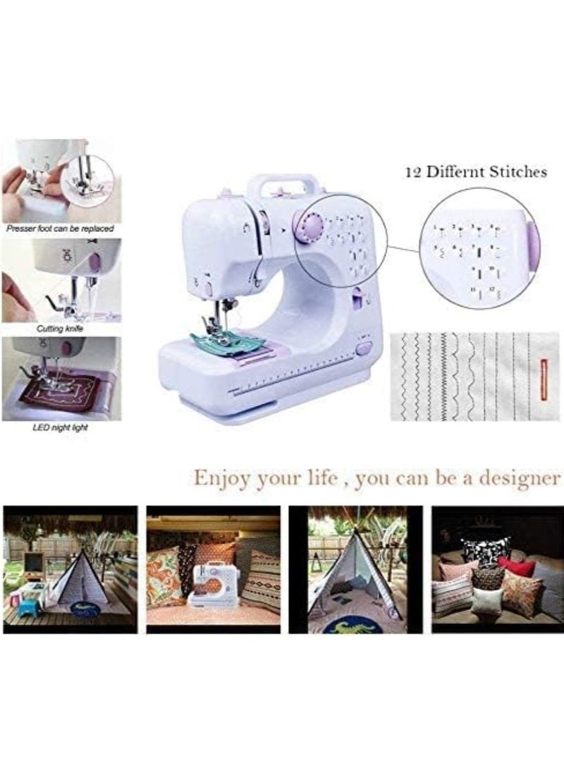 12 Stitches Multifunction Mini Sewing Machine