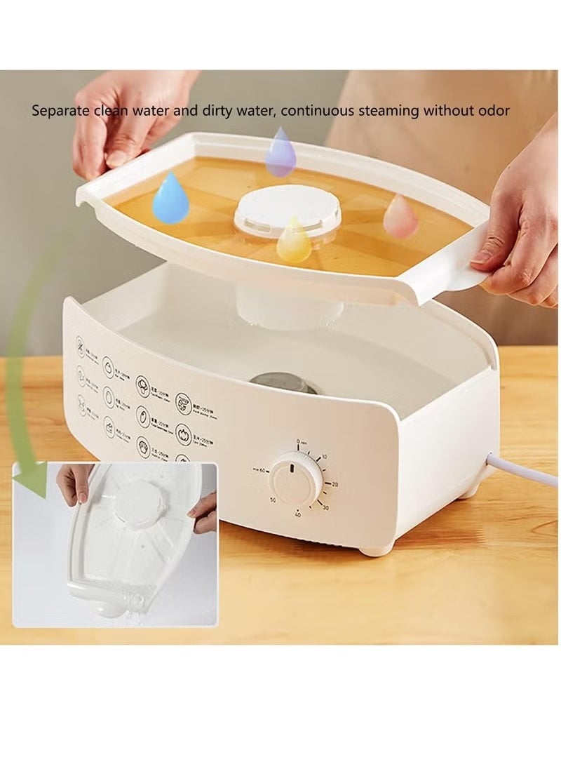 Household Two Tier Electric Food Steamer Cooker Multifunction Electric Steamer Vegetable Heating Breakfast Machine 12L Capacity 12 Multifunctional Modes 1500W Steamer