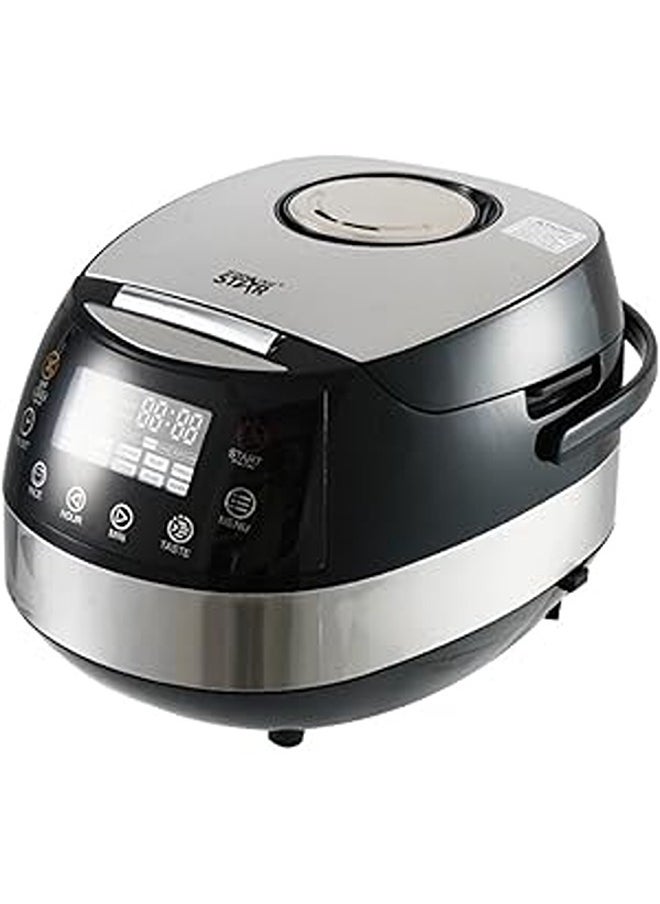 Winning Star ST-9308 900W Multifunction Electric Rice Cooker| 1.8L Capacity | Touch Control Display | 24h Timer | Auto Keep Warm | Includes Steamer Tray & Measuring Cup | Black