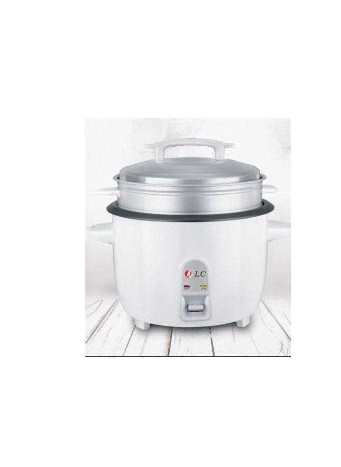 Rice Cooker, 1300W Power, 3.6L, Removable Non-Stick Bowl & Steaming Tray with Water Level Indicator, Glass Lid & Cool Touch for Healthy Meals, Easy to Use