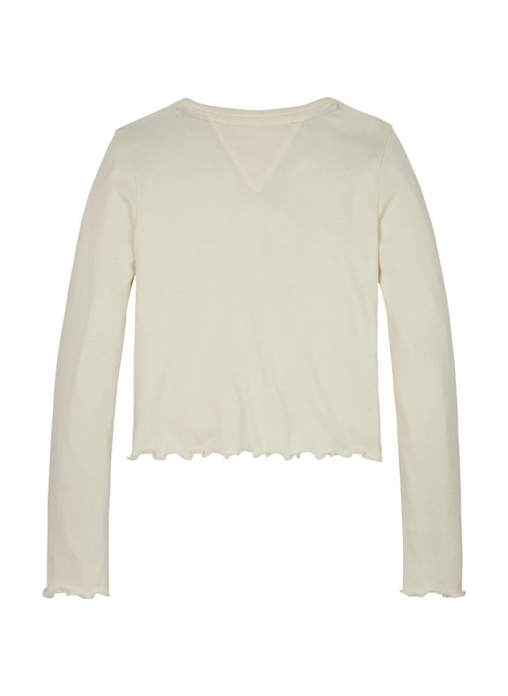 Youth Slub Knitted Long Sleeve Top