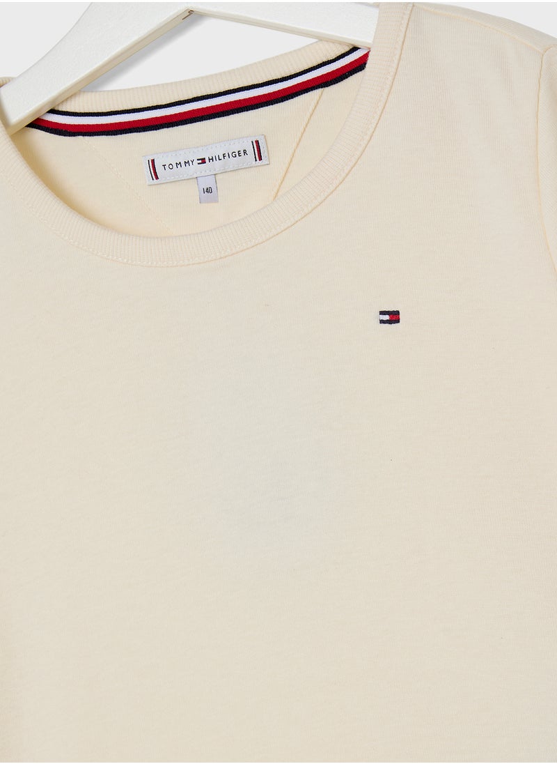 Youth Slub Knitted Long Sleeve Top