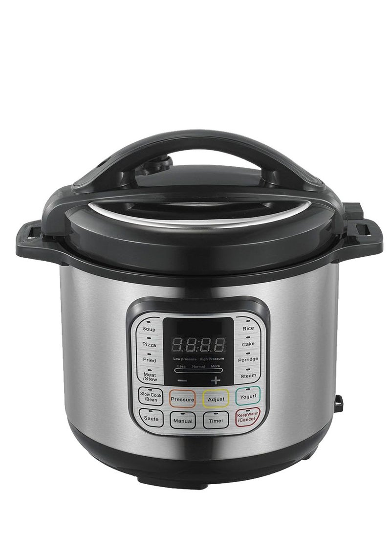 Intelligent electric pressure cooker with 10 levels of safety protection, multifunctional and removable stainless steel inner pot for fast, safe and versatile cooking.