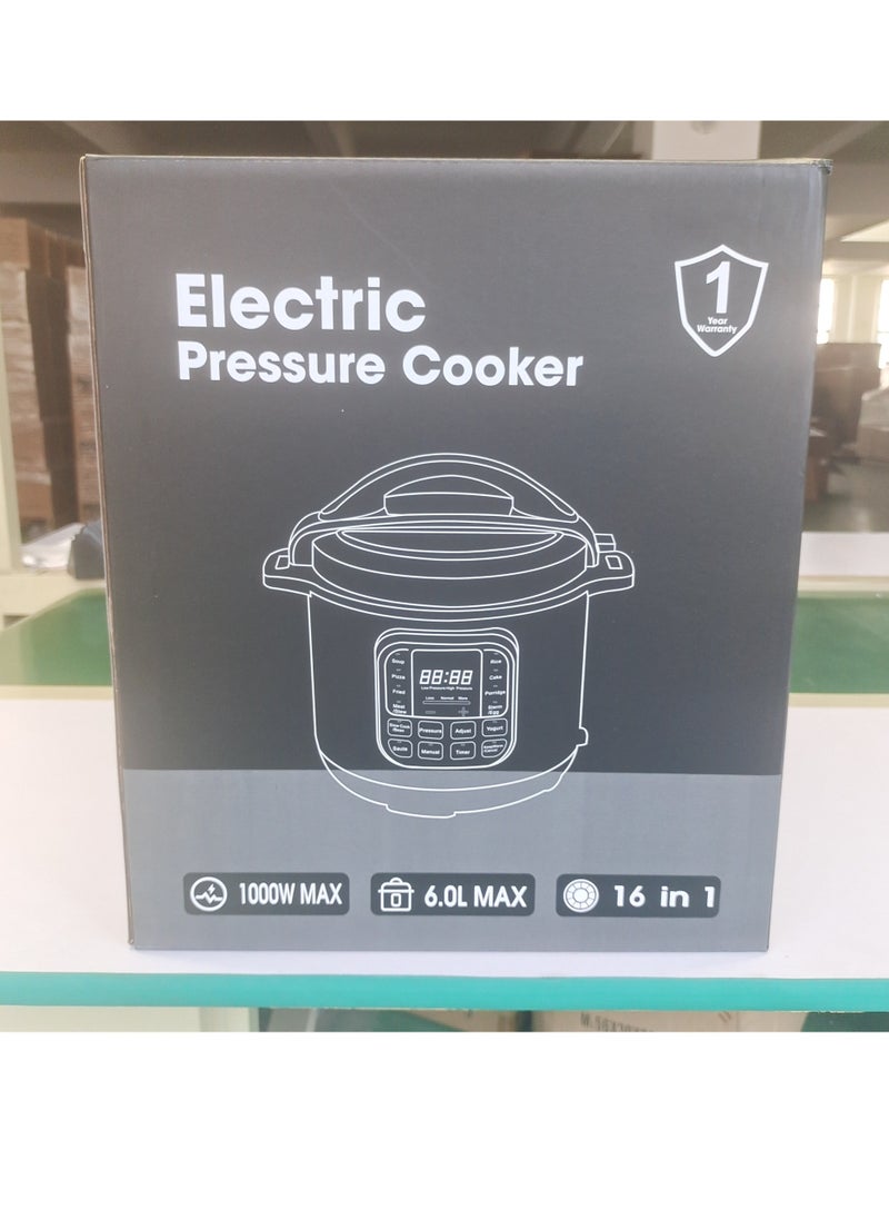 Intelligent electric pressure cooker with 10 levels of safety protection, multifunctional and removable stainless steel inner pot for fast, safe and versatile cooking.