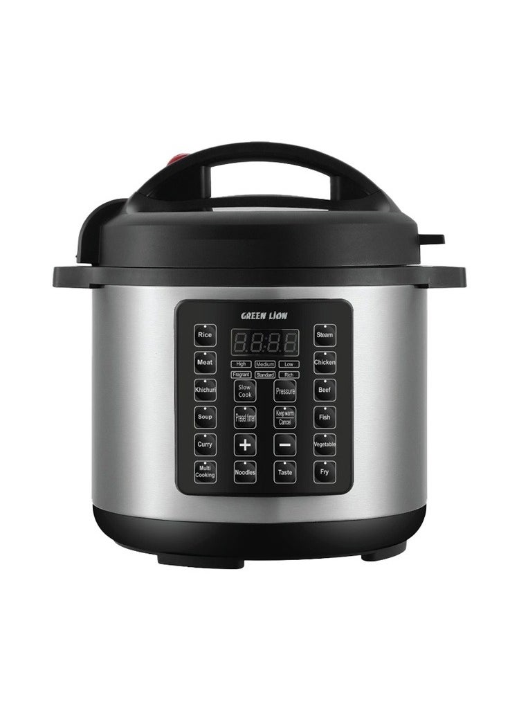 Green Lion Electric Pressure Cooker Digital Display 14 Cooking Modes with Auto Warm & 24Hr Preset Function (8L)