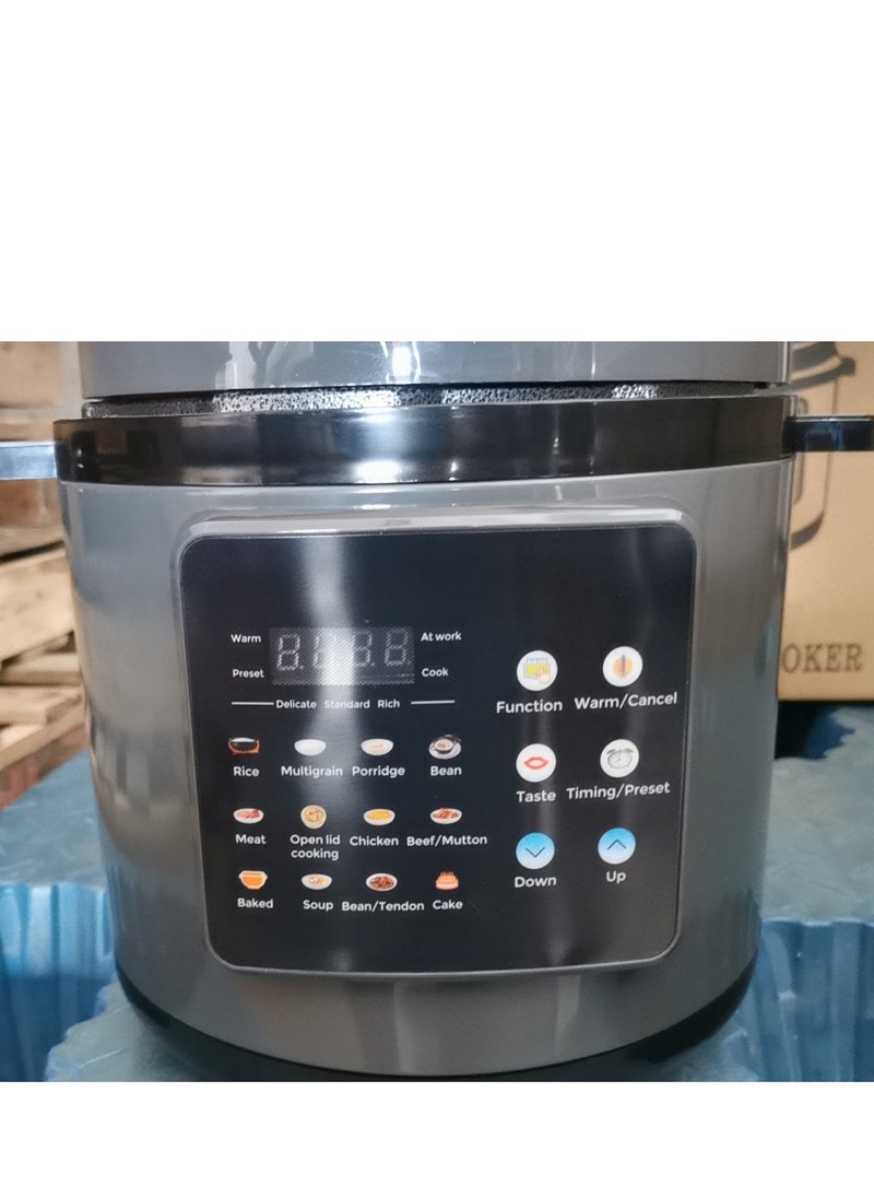 JWS-A13 Smart Electric Pressure Cooker - 6L Large Capacity, 12 Functions, 24 Hours Reservation.