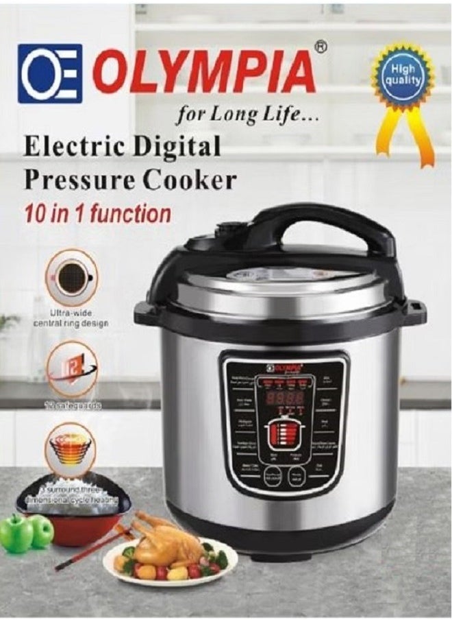 Olympia 10 In 1 Electric Digital Pressure Cooker 8L