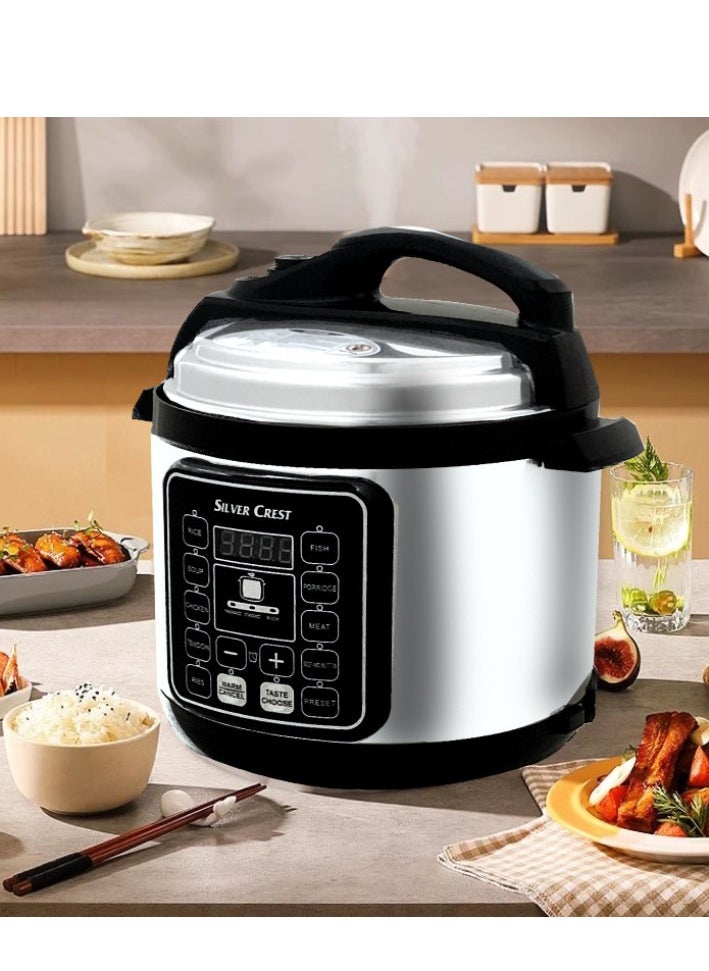 Multifunctional Electric Pressure Cooker, 6 Liter Capacity, Smart Reservation Rice Cooker.