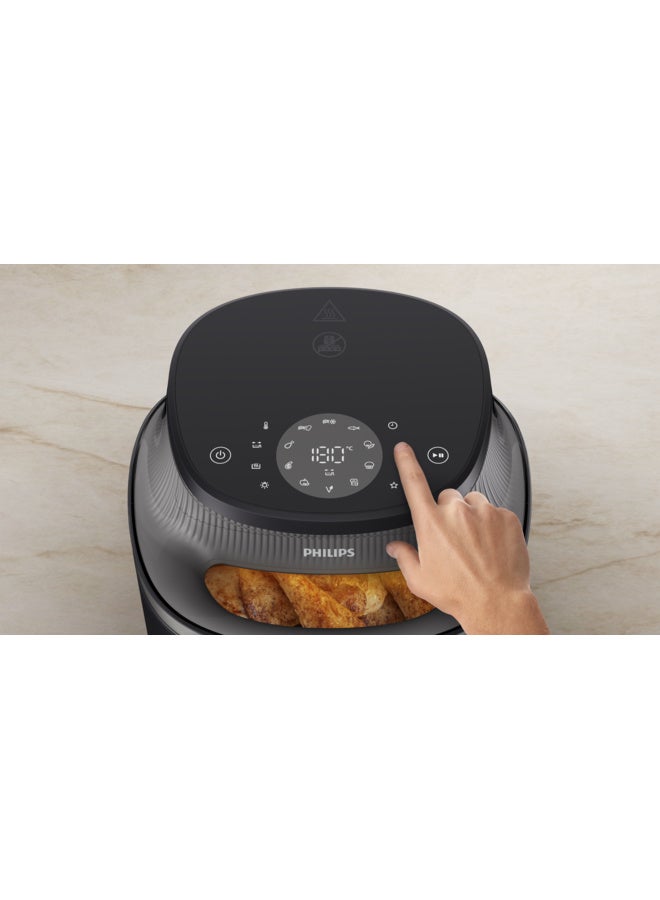 Airfryer XL - See-through Cooking Window, 16 Cooking Functions, Touchscreen, RapidAir Plus Technology, 6.2 L 1700 W NA332/00 Black