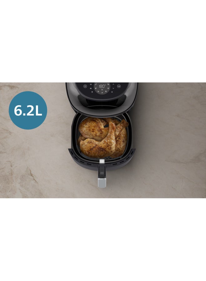 Airfryer XL - See-through Cooking Window, 16 Cooking Functions, Touchscreen, RapidAir Plus Technology, 6.2 L 1700 W NA332/00 Black