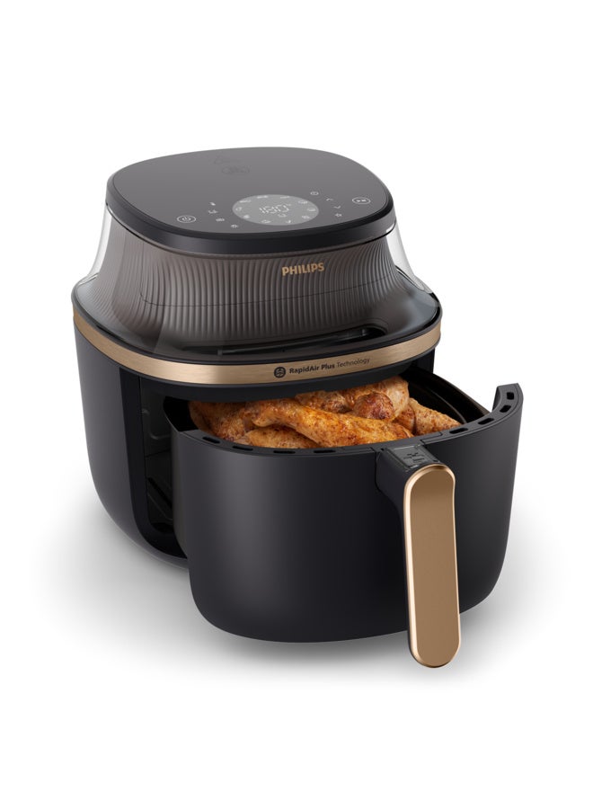 Airfryer XL - See-through Cooking Window, 16 Cooking Functions, Touchscreen, RapidAir Plus Technology, 6.2 L 1700 W NA332/00 Black