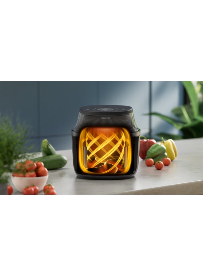 Airfryer XL - See-through Cooking Window, 16 Cooking Functions, Touchscreen, RapidAir Plus Technology, 6.2 L 1700 W NA332/00 Black