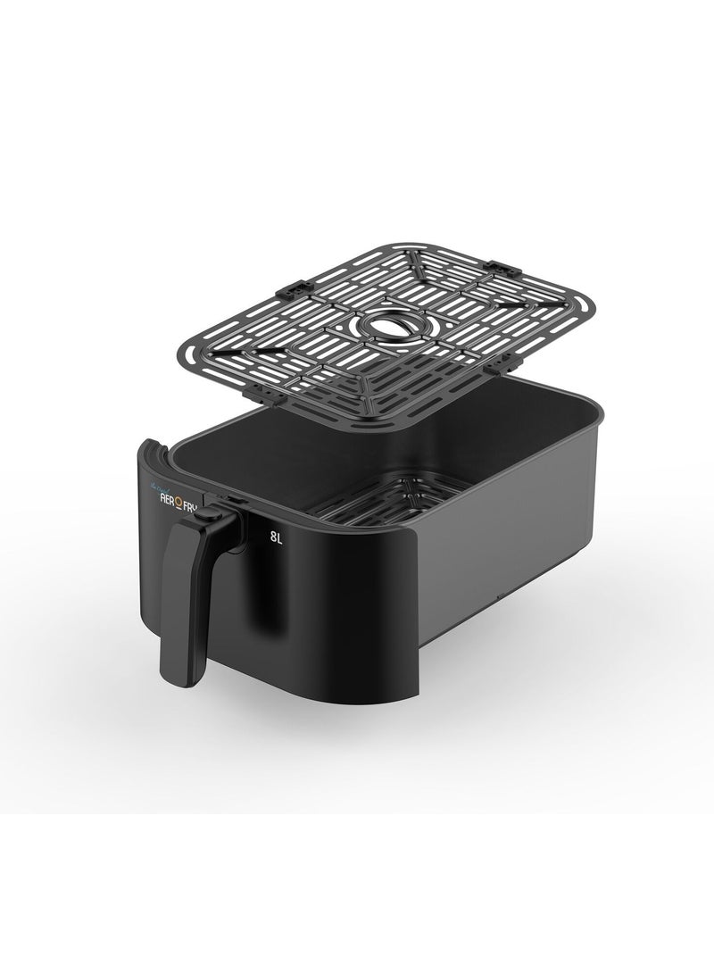 Digital Air Fryer, 8L Family-Sized Capacity, 7 Preset Functions, Rapid Air Convection for Healthy Frying, Adjustable Temperature 80-200°C, Easy Clean, 8 L 1700 W SAF80-B5 Black