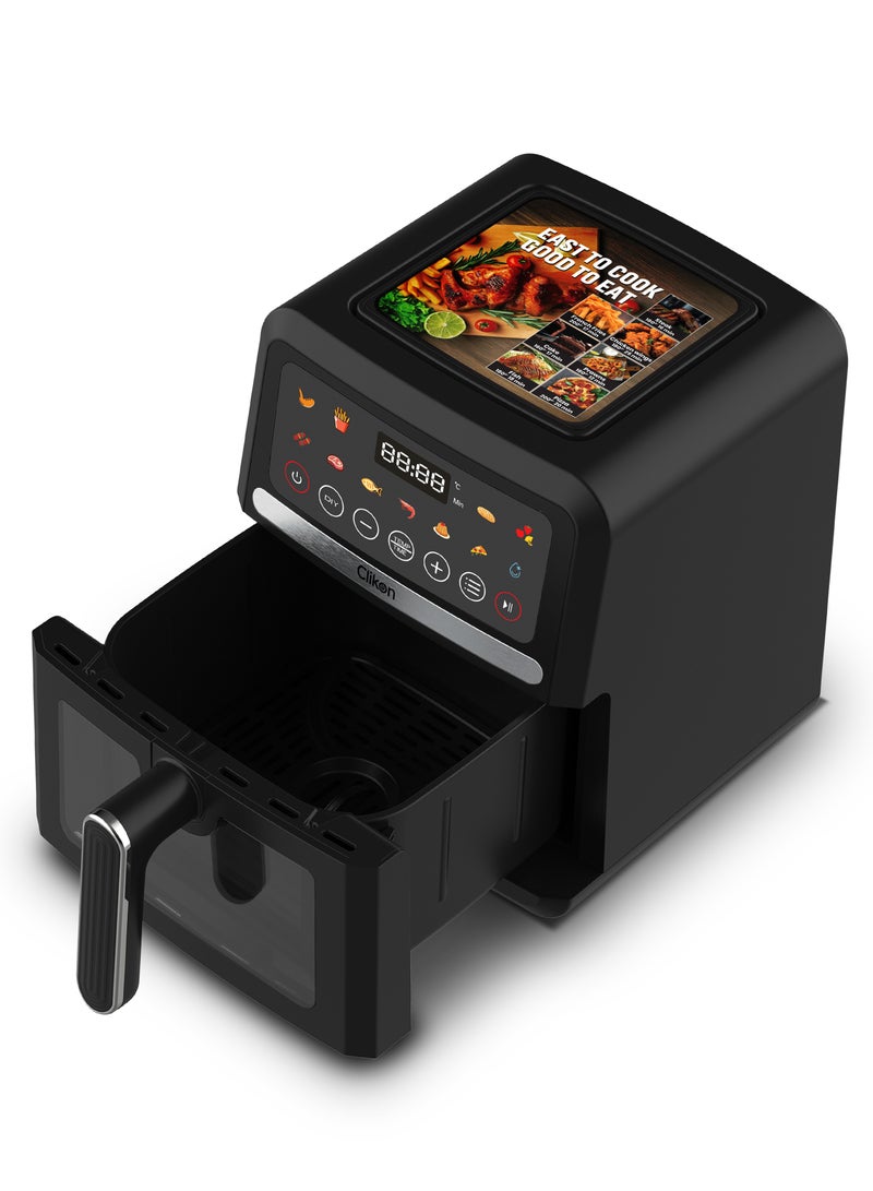 Digital Air Fryer 5 L Multi-Function for Frying, Baking, Grilling, Roasting, Safety Lock, Cool Touch Handle, 5 L 1500 W CK367 Black