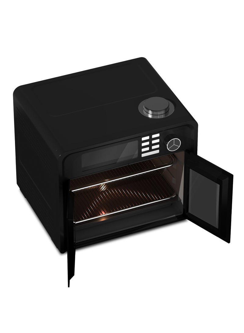 28L Air fryer with Oven For Air Fry, Bake, Reheat With 18 in 1 Present Cooking Function,Overheating Protection,Digital LED Display With Glass French Doors, 28 L 1700 W CK373 Black