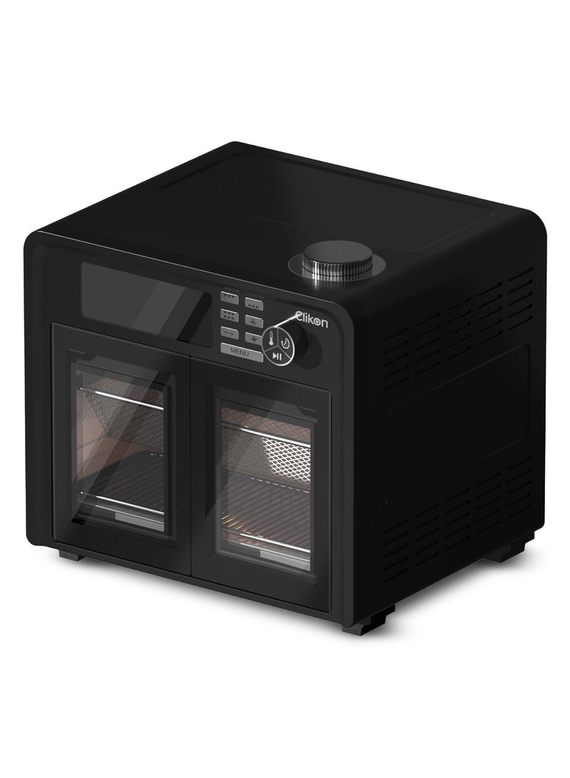 28L Air fryer with Oven For Air Fry, Bake, Reheat With 18 in 1 Present Cooking Function,Overheating Protection,Digital LED Display With Glass French Doors, 28 L 1700 W CK373 Black