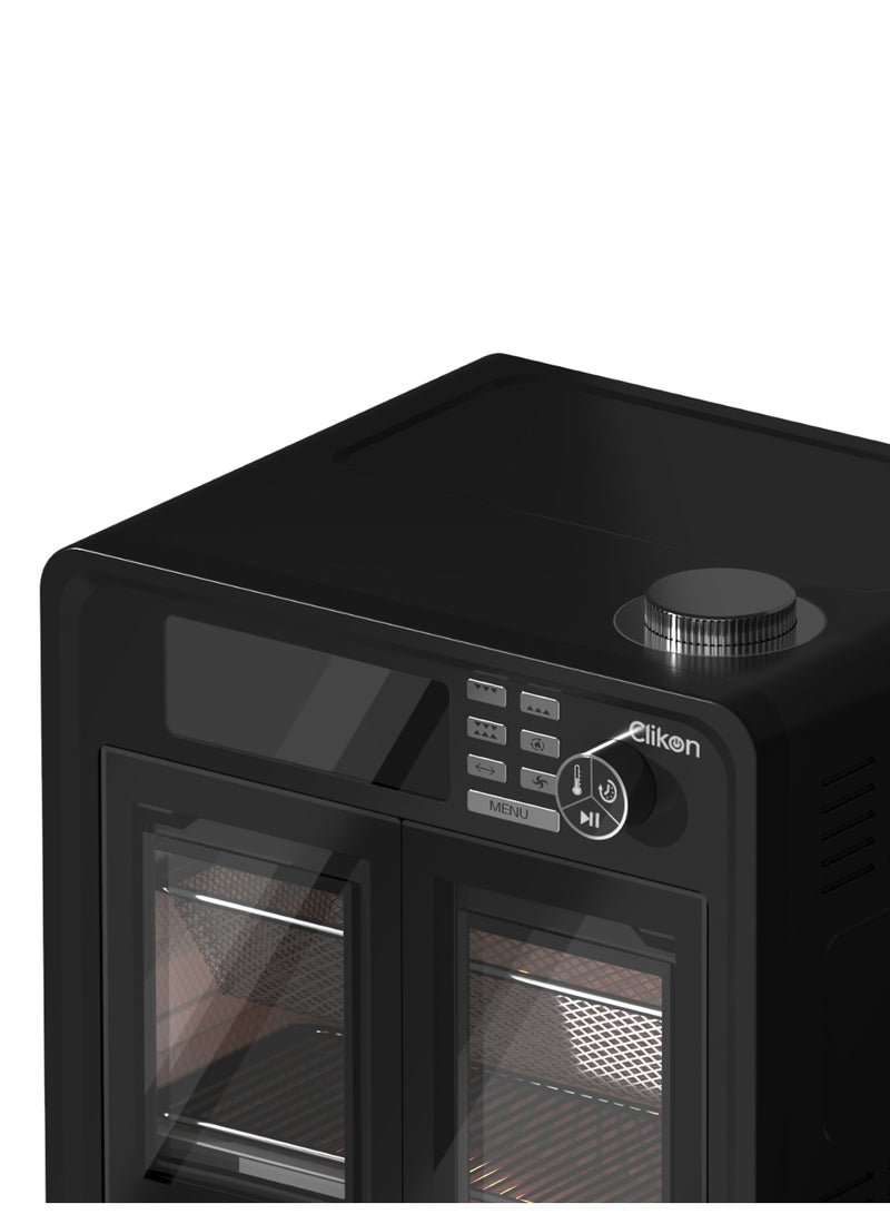 28L Air fryer with Oven For Air Fry, Bake, Reheat With 18 in 1 Present Cooking Function,Overheating Protection,Digital LED Display With Glass French Doors, 28 L 1700 W CK373 Black