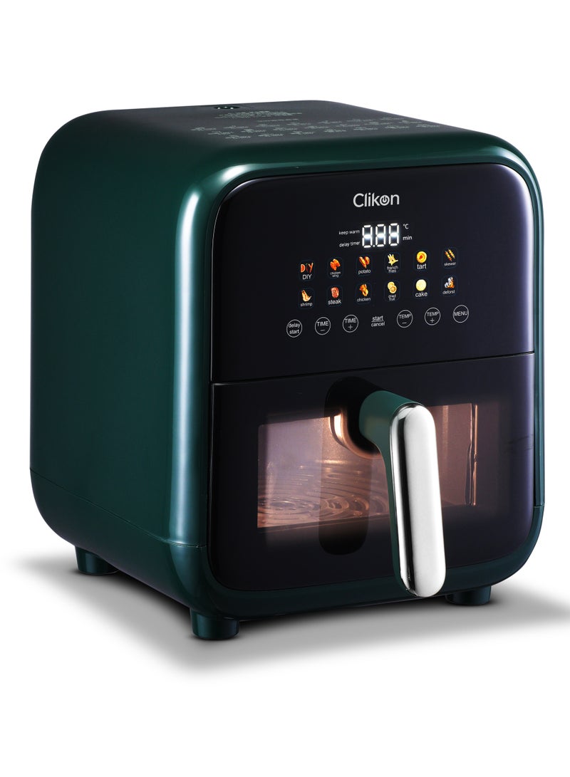 Air Fryer, 1700W, 7.5L Large Capacity, Digital Touch Control, Multi Functions, Overheating Protection 7.5 L 1700 W CK371 Green