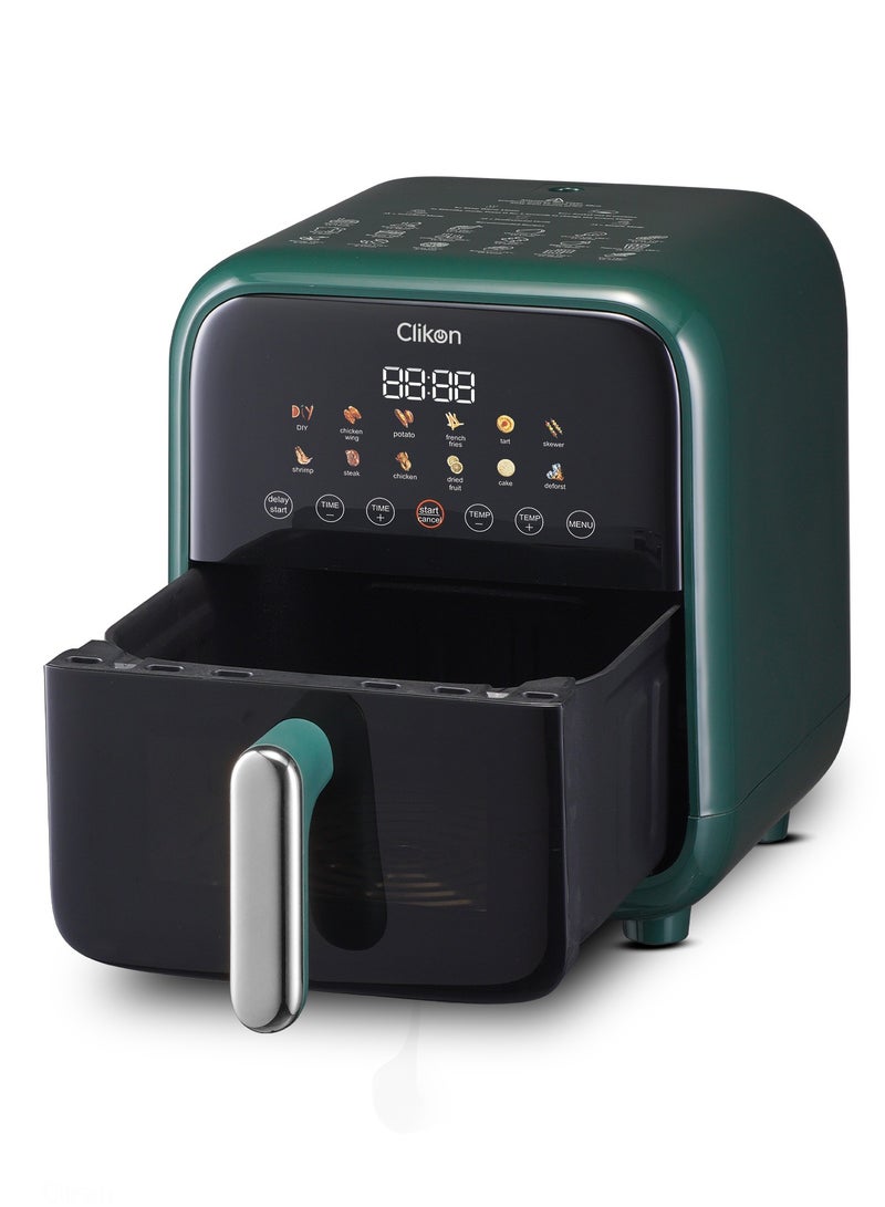 Air Fryer, 1700W, 7.5L Large Capacity, Digital Touch Control, Multi Functions, Overheating Protection 7.5 L 1700 W CK371 Green