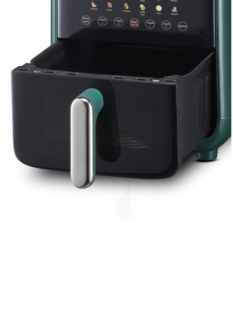 Air Fryer, 1700W, 7.5L Large Capacity, Digital Touch Control, Multi Functions, Overheating Protection 7.5 L 1700 W CK371 Green