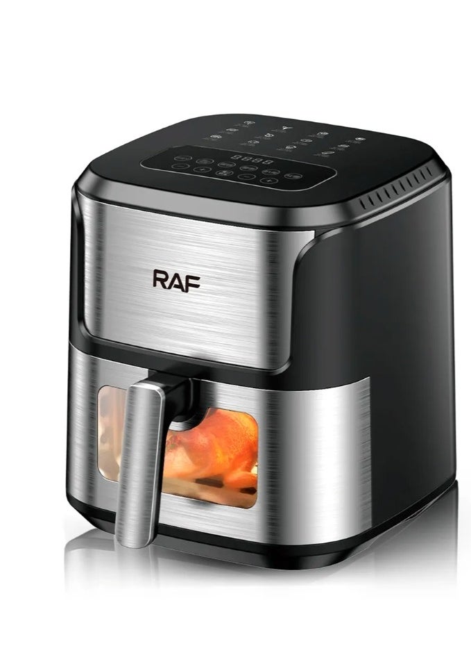 AirFryer 6.8 L Size,1600W, Multi-Purpose Machine One-touch Panel,Easy to clean,360° Turbo Airflow Tech, Nonstick Air Fryers Basket,dishwasher-safe, Oil Reduced by 80%