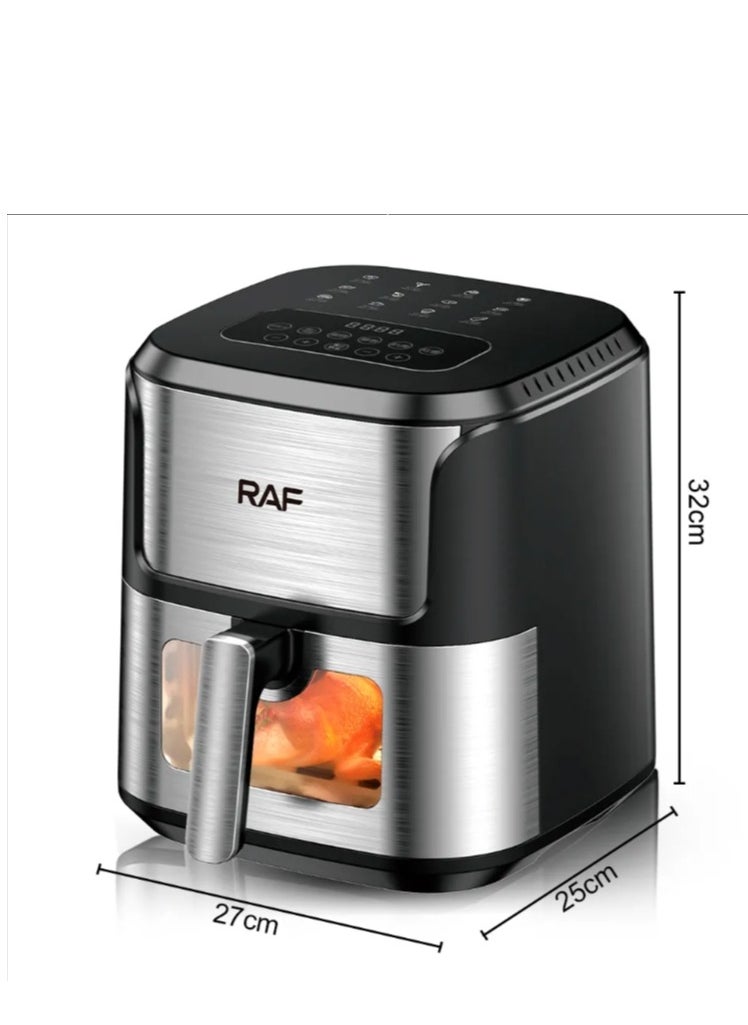 AirFryer 6.8 L Size,1600W, Multi-Purpose Machine One-touch Panel,Easy to clean,360° Turbo Airflow Tech, Nonstick Air Fryers Basket,dishwasher-safe, Oil Reduced by 80%