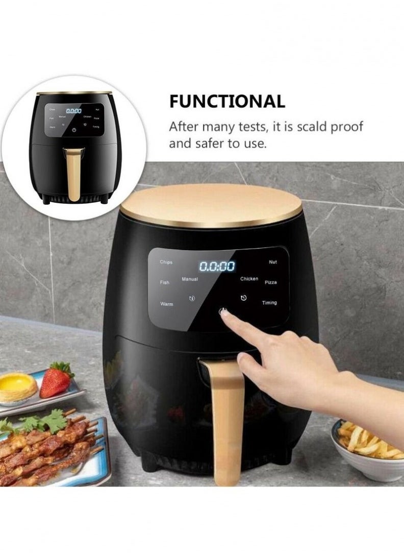 SILVER CREST Smart Large Capacity 6L Oil-Free Electric Air Fryers With Timer