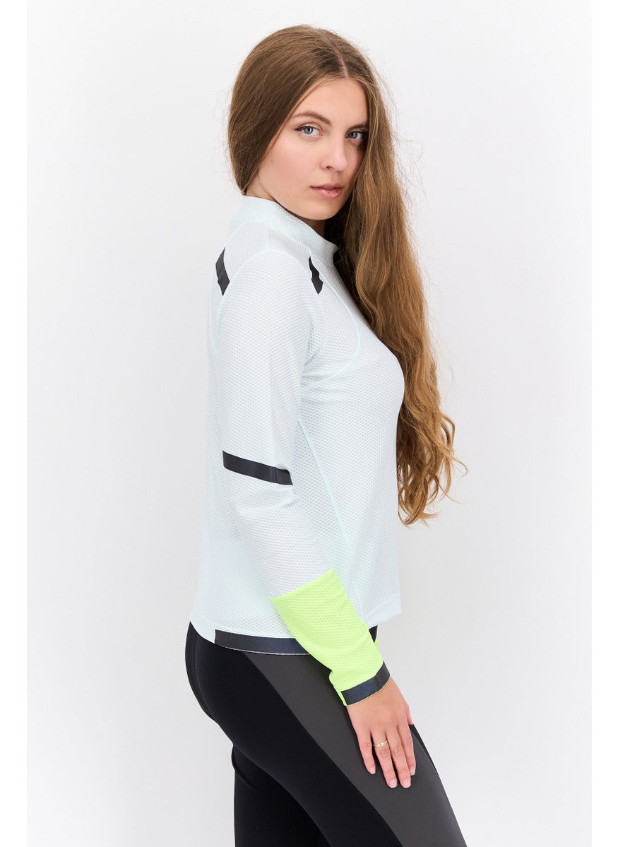Women Sportswear Fit Long Sleeve Training Top, Light Blue