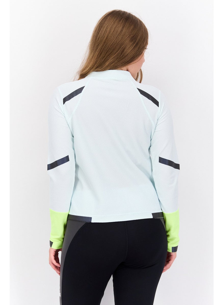Women Sportswear Fit Long Sleeve Training Top, Light Blue