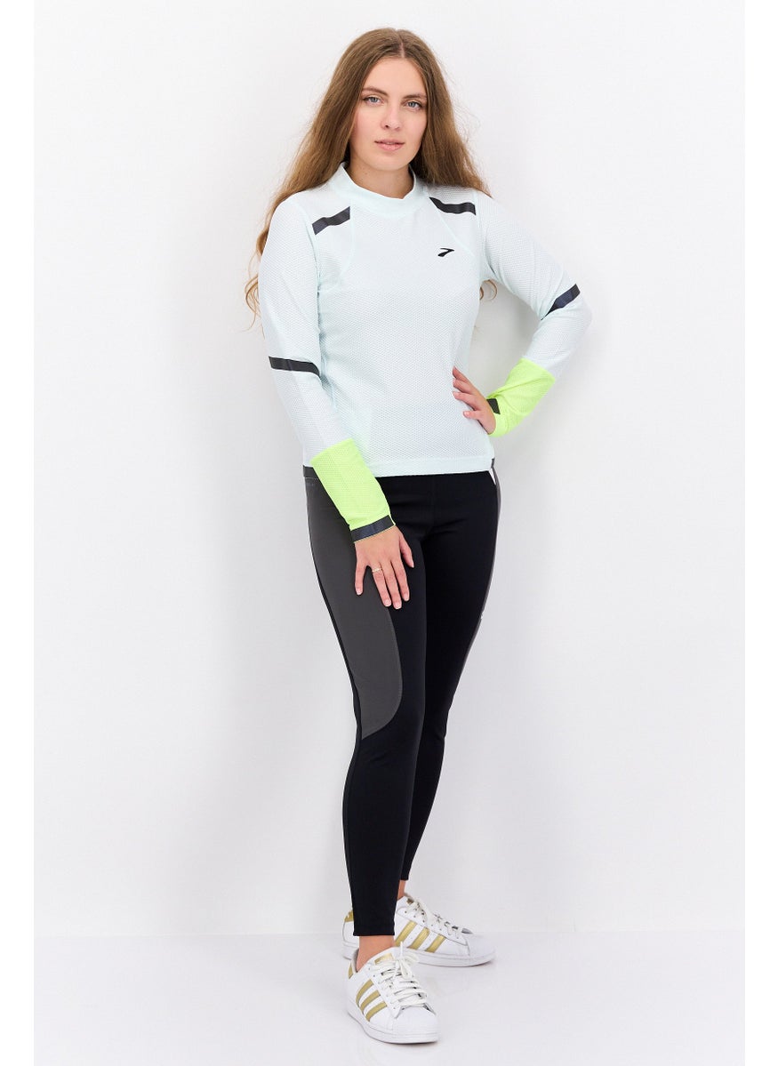 Women Sportswear Fit Long Sleeve Training Top, Light Blue